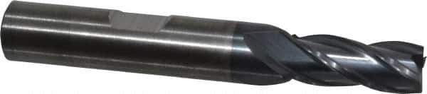 Cleveland - 5/16", 3/4" LOC, 3/8" Shank Diam, 2-1/2" OAL, 4 Flute, Powdered Metal Square End Mill - Single End, TiCN Finish, Spiral Flute, 37° Helix, Centercutting, Right Hand Cut, Right Hand Flute, Series PM-4 - Eagle Tool & Supply