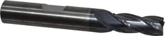 Cleveland - 5/16", 3/4" LOC, 3/8" Shank Diam, 2-1/2" OAL, 4 Flute, Powdered Metal Square End Mill - Single End, TiCN Finish, Spiral Flute, 37° Helix, Centercutting, Right Hand Cut, Right Hand Flute, Series PM-4 - Eagle Tool & Supply