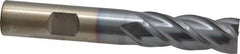 Cleveland - 1/2", 1-1/4" LOC, 1/2" Shank Diam, 3-1/2" OAL, 4 Flute, Powdered Metal Square End Mill - Single End, TiCN Finish, Spiral Flute, 37° Helix, Centercutting, Right Hand Cut, Right Hand Flute, Series PM-4 - Eagle Tool & Supply