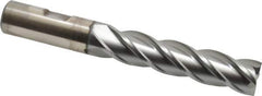 Cleveland - 5/8", 2-1/2" LOC, 5/8" Shank Diam, 4-5/8" OAL, 4 Flute, Powdered Metal Square End Mill - Single End, TiCN Finish, Spiral Flute, 37° Helix, Centercutting, Right Hand Cut, Right Hand Flute, Series PM-4 - Eagle Tool & Supply