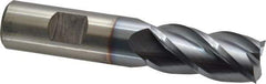 Cleveland - 3/4", 1-5/8" LOC, 3/4" Shank Diam, 3-7/8" OAL, 4 Flute, Powdered Metal Square End Mill - Single End, TiCN Finish, Spiral Flute, 37° Helix, Centercutting, Right Hand Cut, Right Hand Flute, Series PM-4 - Eagle Tool & Supply