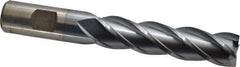 Cleveland - 3/4", 50.8mm LOC, 3/4" Shank Diam, 5-1/4" OAL, 4 Flute, Powdered Metal Square End Mill - Single End, TiCN Finish, Spiral Flute, 37° Helix, Centercutting, Right Hand Cut, Right Hand Flute, Series PM-4 - Eagle Tool & Supply