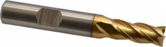 Cleveland - 5/16", 3/4" LOC, 3/8" Shank Diam, 2-1/2" OAL, 4 Flute, Powdered Metal Square End Mill - Eagle Tool & Supply