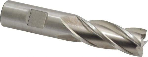 Cleveland - 3/4", 1-5/8" LOC, 3/4" Shank Diam, 3-7/8" OAL, 4 Flute, Cobalt Square End Mill - Single End, Uncoated, Spiral Flute, 30° Helix, Centercutting, Right Hand Cut, Right Hand Flute, Series HGC-4C - Eagle Tool & Supply