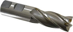 Cleveland - 1", 2" LOC, 1" Shank Diam, 4-1/2" OAL, 4 Flute, Cobalt Square End Mill - Single End, Uncoated, Spiral Flute, 30° Helix, Centercutting, Right Hand Cut, Right Hand Flute, Series HGC-4C - Eagle Tool & Supply