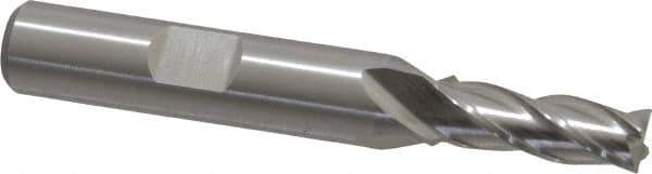 Cleveland - 17/64", 3/4" LOC, 3/8" Shank Diam, 2-1/2" OAL, 4 Flute, Cobalt Square End Mill - Single End, Uncoated, Spiral Flute, 30° Helix, Centercutting, Right Hand Cut, Right Hand Flute, Series HGC-4C - Eagle Tool & Supply