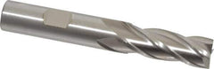 Cleveland - 31/64", 1-1/4" LOC, 1/2" Shank Diam, 3-1/4" OAL, 4 Flute, Cobalt Square End Mill - Single End, Uncoated, Spiral Flute, 30° Helix, Centercutting, Right Hand Cut, Right Hand Flute, Series HGC-4C - Eagle Tool & Supply