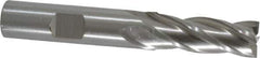 Cleveland - 15/32", 1-1/4" LOC, 1/2" Shank Diam, 3-1/4" OAL, 4 Flute, Cobalt Square End Mill - Single End, Uncoated, Spiral Flute, 30° Helix, Centercutting, Right Hand Cut, Right Hand Flute, Series HGC-4C - Eagle Tool & Supply