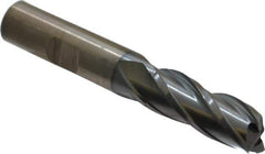 Cleveland - 1/2", 1-1/4" LOC, 1/2" Shank Diam, 3-1/4" OAL, 4 Flute, Cobalt Square End Mill - Single End, TiCN Finish, Spiral Flute, 30° Helix, Centercutting, Right Hand Cut, Right Hand Flute, Series HGC-4C - Eagle Tool & Supply