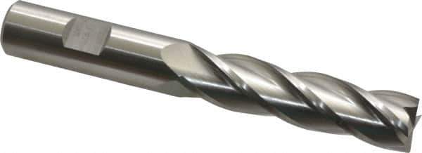 Cleveland - 5/8", 2-1/2" LOC, 5/8" Shank Diam, 4-5/8" OAL, 4 Flute, Cobalt Square End Mill - Single End, Uncoated, Spiral Flute, 30° Helix, Centercutting, Right Hand Cut, Right Hand Flute, Series HGC-4C - Eagle Tool & Supply