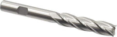 Cleveland - 7/16", 1-3/4" LOC, 3/8" Shank Diam, 3-3/4" OAL, 4 Flute, Cobalt Square End Mill - Single End, Uncoated, Spiral Flute, 30° Helix, Centercutting, Right Hand Cut, Right Hand Flute, Series HGC-4C - Eagle Tool & Supply