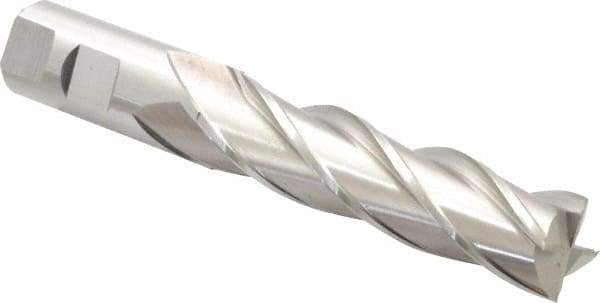Cleveland - 7/8", 3-1/2" LOC, 7/8" Shank Diam, 5-3/4" OAL, 4 Flute, Cobalt Square End Mill - Single End, Uncoated, Spiral Flute, 30° Helix, Centercutting, Right Hand Cut, Right Hand Flute, Series HGC-4C - Eagle Tool & Supply