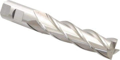 Cleveland - 7/8", 3-1/2" LOC, 7/8" Shank Diam, 5-3/4" OAL, 4 Flute, Cobalt Square End Mill - Single End, Uncoated, Spiral Flute, 30° Helix, Centercutting, Right Hand Cut, Right Hand Flute, Series HGC-4C - Eagle Tool & Supply