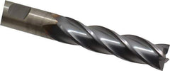 Cleveland - 5/8", 2-1/2" LOC, 5/8" Shank Diam, 4-5/8" OAL, 4 Flute, Cobalt Square End Mill - Single End, TiCN Finish, Spiral Flute, 30° Helix, Centercutting, Right Hand Cut, Right Hand Flute, Series HGC-4C - Eagle Tool & Supply