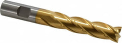 Cleveland - 5/8", 2-1/2" LOC, 5/8" Shank Diam, 4-5/8" OAL, 4 Flute, Cobalt Square End Mill - Eagle Tool & Supply