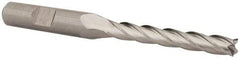 Cleveland - 1/4", 1-3/4" LOC, 3/8" Shank Diam, 3-9/16" OAL, 4 Flute, Cobalt Square End Mill - Single End, Uncoated, Spiral Flute, 30° Helix, Centercutting, Right Hand Cut, Right Hand Flute, Series HGC-4C - Eagle Tool & Supply