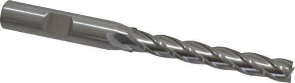 Cleveland - 9/32", 2" LOC, 3/8" Shank Diam, 3-3/4" OAL, 4 Flute, Cobalt Square End Mill - Single End, Uncoated, Spiral Flute, 30° Helix, Centercutting, Right Hand Cut, Right Hand Flute, Series HGC-4C - Eagle Tool & Supply
