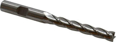 Cleveland - 5/16", 2" LOC, 3/8" Shank Diam, 3-1/4" OAL, 4 Flute, Cobalt Square End Mill - Single End, Uncoated, Spiral Flute, 30° Helix, Centercutting, Right Hand Cut, Right Hand Flute, Series HGC-4C - Eagle Tool & Supply