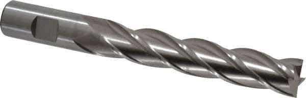 Cleveland - 3/4", 4" LOC, 3/4" Shank Diam, 6-1/4" OAL, 4 Flute, Cobalt Square End Mill - Single End, Uncoated, Spiral Flute, 30° Helix, Centercutting, Right Hand Cut, Right Hand Flute, Series HGC-4C - Eagle Tool & Supply