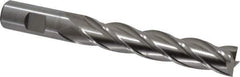 Cleveland - 3/4", 4" LOC, 3/4" Shank Diam, 6-1/4" OAL, 4 Flute, Cobalt Square End Mill - Single End, Uncoated, Spiral Flute, 30° Helix, Centercutting, Right Hand Cut, Right Hand Flute, Series HGC-4C - Eagle Tool & Supply