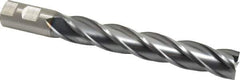 Cleveland - 1", 6" LOC, 1" Shank Diam, 8-1/2" OAL, 4 Flute, Cobalt Square End Mill - Single End, TiCN Finish, Spiral Flute, 30° Helix, Centercutting, Right Hand Cut, Right Hand Flute, Series HGC-4C - Eagle Tool & Supply