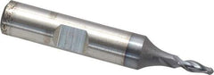 Cleveland - 1/8" Diam, 3/8" LOC, 2 Flute Cobalt Ball End Mill - TiCN Finish, Single End, 2-5/16" OAL, 3/8" Shank Diam, Spiral Flute - Eagle Tool & Supply