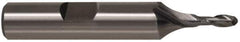 Cleveland - 5/8" Diam, 1-3/8" LOC, 2 Flute Cobalt Ball End Mill - TiN Finish, Single End, 3-3/4" OAL, 5/8" Shank Diam, Spiral Flute - Eagle Tool & Supply