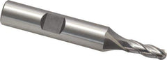 Cleveland - 3/16" Diam, 1/2" LOC, 4 Flute Cobalt Ball End Mill - Uncoated, Single End, 2-3/8" OAL, 3/8" Shank Diam, Spiral Flute - Eagle Tool & Supply