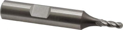 Cleveland - 1/8" Diam, 3/8" LOC, 4 Flute Cobalt Ball End Mill - Uncoated, Single End, 2-5/16" OAL, 3/8" Shank Diam, Spiral Flute - Eagle Tool & Supply