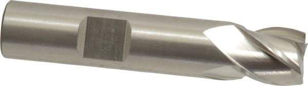 Cleveland - 1/2", 1/2" LOC, 1/2" Shank Diam, 2-1/2" OAL, 4 Flute, Powdered Metal Square End Mill - Single End, Uncoated, Spiral Flute, 37° Helix, Centercutting, Right Hand Cut, Right Hand Flute, Series PM-4 - Eagle Tool & Supply