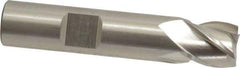 Cleveland - 1/2", 1/2" LOC, 1/2" Shank Diam, 2-1/2" OAL, 4 Flute, Powdered Metal Square End Mill - Single End, Uncoated, Spiral Flute, 37° Helix, Centercutting, Right Hand Cut, Right Hand Flute, Series PM-4 - Eagle Tool & Supply