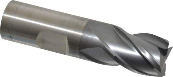 Cleveland - 3/4", 3/4" LOC, 3/4" Shank Diam, 3" OAL, 4 Flute, Powdered Metal Square End Mill - Single End, TiCN Finish, Spiral Flute, 37° Helix, Centercutting, Right Hand Cut, Right Hand Flute, Series PM-4 - Eagle Tool & Supply