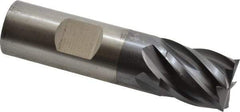 Cleveland - 3/4", 3/4" LOC, 3/4" Shank Diam, 3" OAL, 6 Flute, Powdered Metal Square End Mill - Single End, TiCN Finish, Spiral Flute, 37° Helix, Centercutting, Right Hand Cut, Right Hand Flute, Series PM-4 - Eagle Tool & Supply