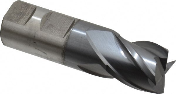 Cleveland - 1", 1" LOC, 1" Shank Diam, 3-1/2" OAL, 4 Flute, Powdered Metal Square End Mill - Eagle Tool & Supply