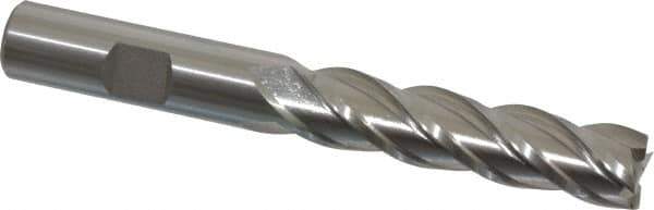 Cleveland - 1/2", 2" LOC, 1/2" Shank Diam, 4" OAL, 4 Flute, Powdered Metal Square End Mill - Single End, Uncoated, Spiral Flute, 37° Helix, Centercutting, Right Hand Cut, Right Hand Flute, Series PM-4 - Eagle Tool & Supply