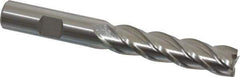Cleveland - 1/2", 2" LOC, 1/2" Shank Diam, 4" OAL, 4 Flute, Powdered Metal Square End Mill - Single End, Uncoated, Spiral Flute, 37° Helix, Centercutting, Right Hand Cut, Right Hand Flute, Series PM-4 - Eagle Tool & Supply