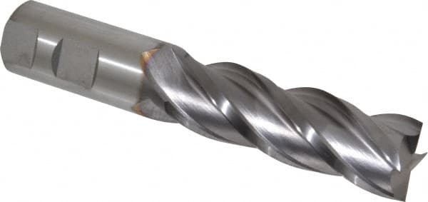 Cleveland - 1", 50.8mm LOC, 1" Shank Diam, 5-1/2" OAL, 4 Flute, Powdered Metal Square End Mill - Eagle Tool & Supply