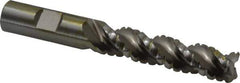 Cleveland - 5/8" Diam, Coarse Pitch, 2-1/2" LOC, 3 Flute Powdered Metal Corner Radius Roughing End Mill - Uncoated, 4-5/8" OAL, 5/8" Shank Diam, Single End, Centercutting, 42° Helix - Eagle Tool & Supply