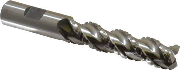 Cleveland - 3/4" Diam, Coarse Pitch, 3" LOC, 3 Flute Powdered Metal Corner Radius Roughing End Mill - Uncoated, 5-1/4" OAL, 3/4" Shank Diam, Single End, Centercutting, 42° Helix - Eagle Tool & Supply