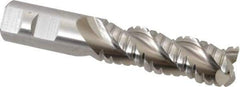 Cleveland - 1" Diam, Coarse Pitch, 3" LOC, 3 Flute Powdered Metal Corner Radius Roughing End Mill - Uncoated, 5-1/2" OAL, 1" Shank Diam, Single End, Centercutting, 42° Helix - Eagle Tool & Supply