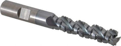 Cleveland - 1/2" Diam, Coarse Pitch, 2" LOC, 3 Flute Powdered Metal Corner Radius Roughing End Mill - TiCN Finish, 4" OAL, 1/2" Shank Diam, Single End, Centercutting, 42° Helix - Eagle Tool & Supply