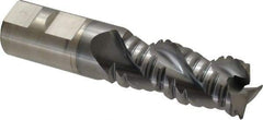 Cleveland - 1" Diam, Coarse Pitch, 2" LOC, 3 Flute Powdered Metal Corner Radius Roughing End Mill - TiCN Finish, 4-1/2" OAL, 1" Shank Diam, Single End, Centercutting, 42° Helix - Eagle Tool & Supply