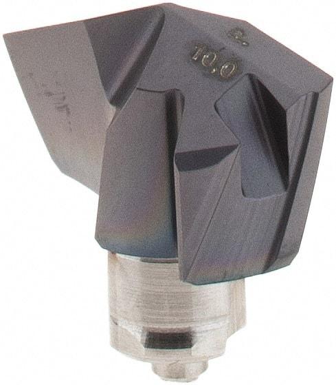 Iscar - Series ICP-2M, 0.394" Diam Grade IC908 140° Replaceable Drill Tip - Carbide, TiAlN Finish, 10 Seat Size, Through Coolant - Eagle Tool & Supply