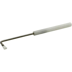 Brush Research Mfg. - 2" Angled Nylon Angular Brush - 1/32" Bristle Length, 2-1/2" Plastic Dowel Handle - Eagle Tool & Supply