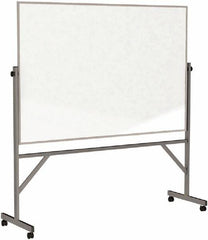 Ghent - 78" High x 77" Wide Reversible Dry Erase Board - Porcelain, 20" Deep, Includes Eraser & 4 Markers - Eagle Tool & Supply