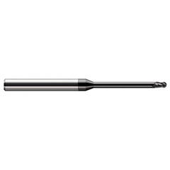 Harvey Tool - 1/32" Diam, 0.046" LOC, 3 Flute Solid Carbide Ball End Mill - Exact Industrial Supply