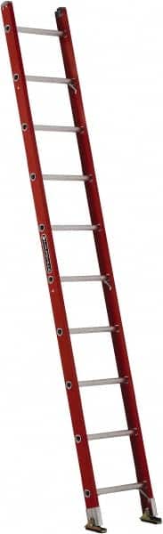 Louisville - 10' High, Type IA Rating, Fiberglass Single Ladder - Eagle Tool & Supply