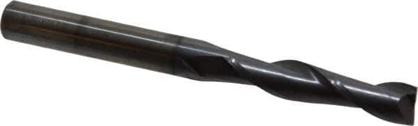 OSG - 3/8", 1-3/4" LOC, 3/8" Shank Diam, 4" OAL, 2 Flute, Solid Carbide Square End Mill - Single End, TiCN Finish, Spiral Flute, 30° Helix, Centercutting, Right Hand Cut, Right Hand Flute, Series 482 - Eagle Tool & Supply