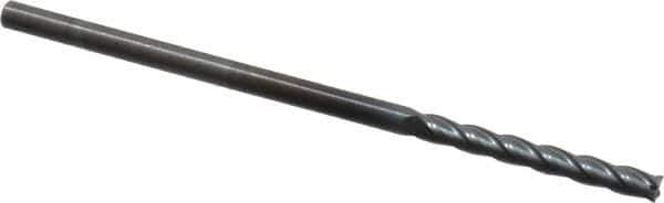 OSG - 1/8", 1" LOC, 1/8" Shank Diam, 3" OAL, 4 Flute, Solid Carbide Square End Mill - Single End, TiCN Finish, Spiral Flute, 30° Helix, Centercutting, Right Hand Cut, Right Hand Flute, Series 484 - Eagle Tool & Supply