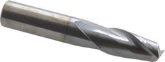 OSG - 1/2", 1" LOC, 1/2" Shank Diam, 3" OAL, 2 Flute, Solid Carbide Square End Mill - Single End, TiCN Finish, Spiral Flute, 30° Helix, Centercutting, Right Hand Cut, Right Hand Flute, Series 402 - Eagle Tool & Supply